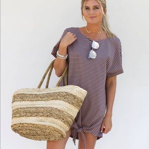 Listicle stripped dress (coverup)